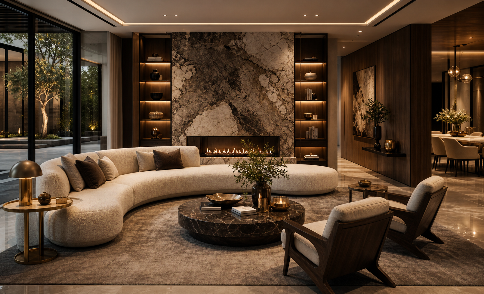 Private luxury villa interior